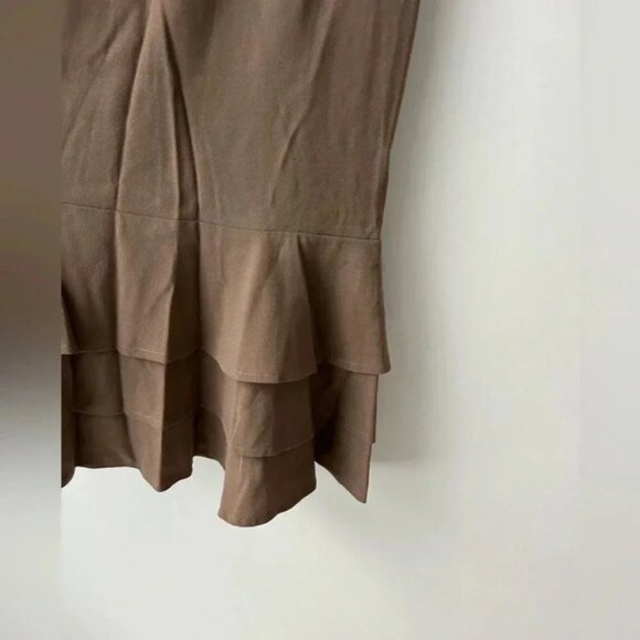 Vintage wool high waist ruffle hem pencil skirt made in France - Picture 7 of 12